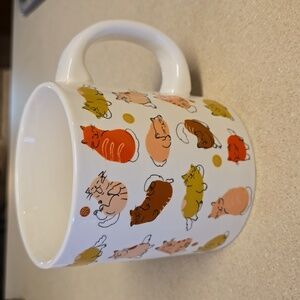 Cat print coffee tea mug multicolor